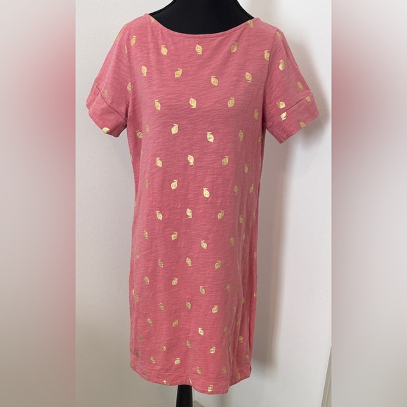 Boden Darcy T-Shirt Dress with Gold Lemon Print - Picture 2 of 6